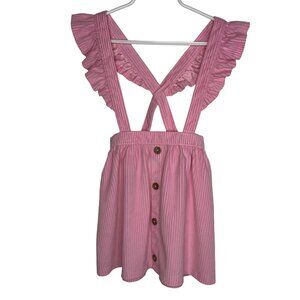 Wonder Nation 5T Pink Corduroy Ruffle Strap Jumper Dress Kids Girls